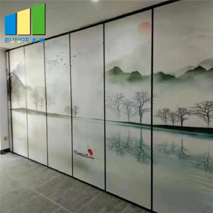 Aluminium Gypsum Board Fabric Folding Classroom Partitions Soundproofing Movable Wall 1
