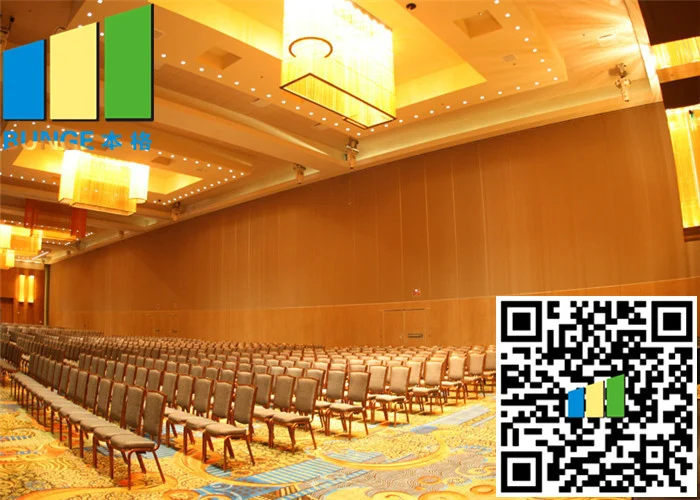 Aluminium Hotel Soundproof Operable Wall Wooden Room Partitions Sliding
