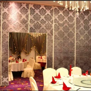 Aluminium Sound Barrier Walls Wedding Halls Partition Wall Sliding Folding Doors For Hotel