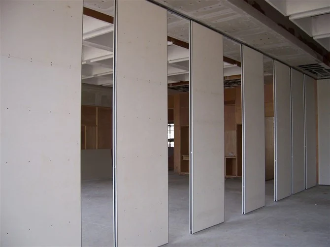 Aluminium Track Roller Melamine Surface Portable Room Divider Sliding Folding Partition Walls