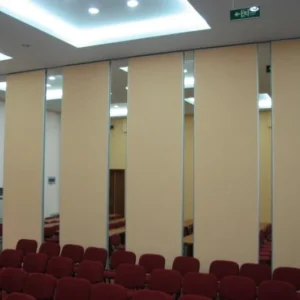 Aluminum Alloy Acoustic Folding Partition Walls Melamine Board Material