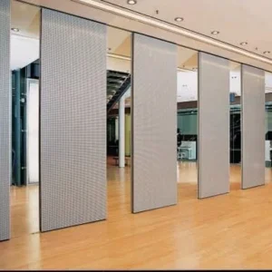 Aluminum Alloy Acoustic Folding Partition Walls Melamine Board Material