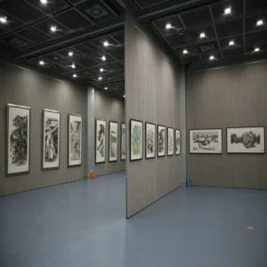 Aluminum Frame 65mm Movable Operable Partition Wall For Exhibition Hall