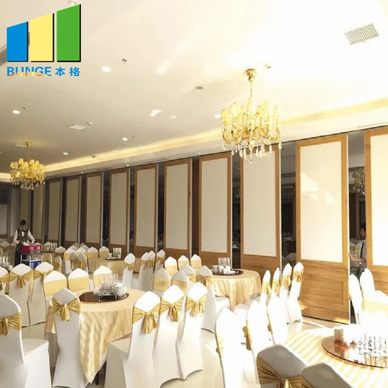 Aluminum Frame Detachable Folding Acoustic Movable Glass Decorative Partition Wall For Multi - Function Room