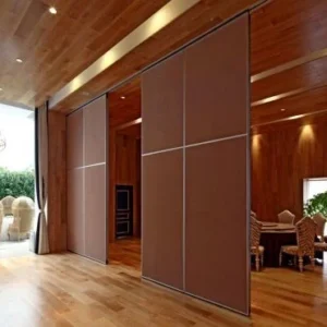 Aluminum Frame Foldable Partition Wall Single Or Two Point Track System 2