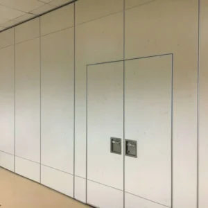 Aluminum Frame Interior Wood Acoustic Folding Partitions 13000 mm Height