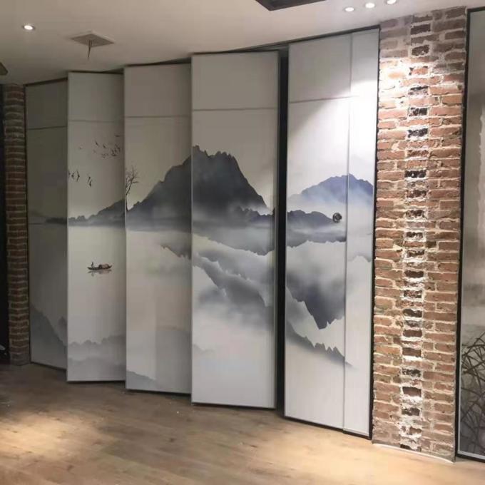 Aluminum Frame Movable Partition Walls Room Divider With Painting 1