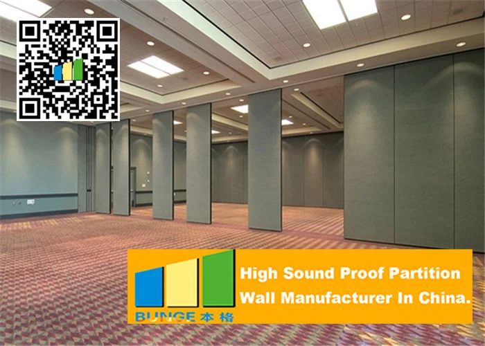 Aluminum Frame Wooden Operable Partition Wall Soundproofing For Banquet Room