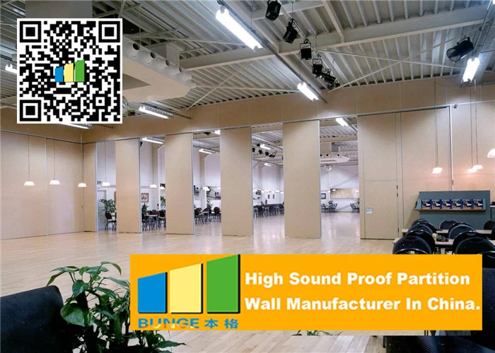 Aluminum Frame Wooden Operable Partition Wall Soundproofing For Banquet Room
