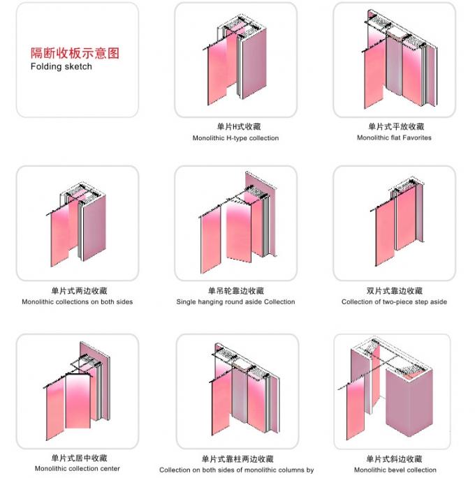 Aluminum Frame Wooden Partition Soundproof Movable Partitions For Multifunction Room 1