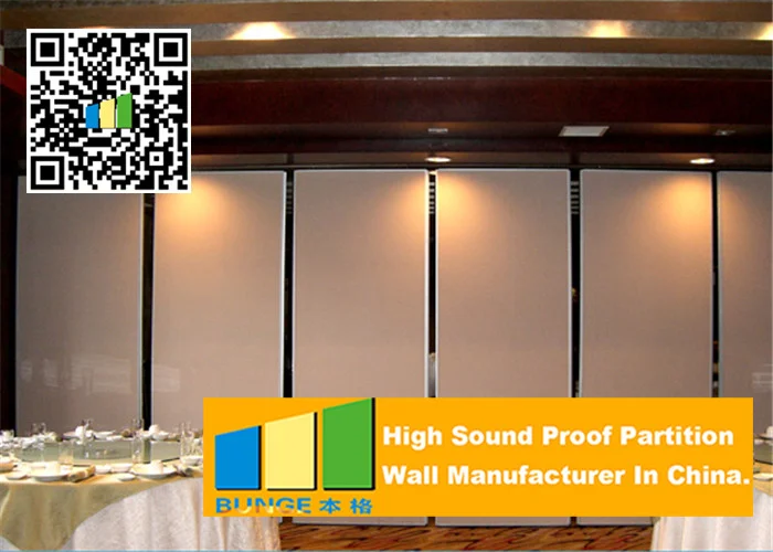 Aluminum Frame Wooden Partition Soundproof Movable Partitions For Multifunction Room