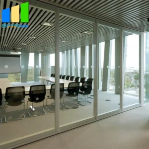Aluminum Glass Folding Partition Walls Removing Sliding Glass Door