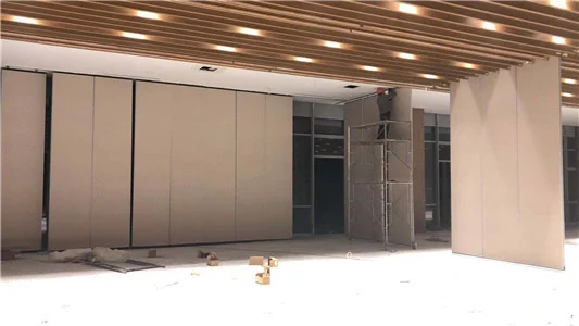 Aluminum Profile Collapsible Folding Manual Movable Sliding Partition Walls For Hotel 2