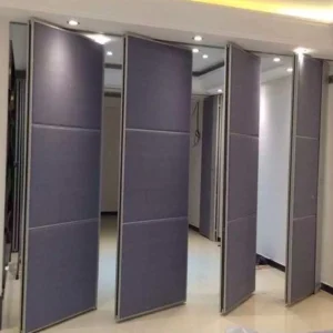 Aluminum Profile Wooden Panels Movable Partition Wall For Hotel
