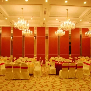Aluminum Sliding Door Movable Acoustic Walls For Meeting Room No Floor Track