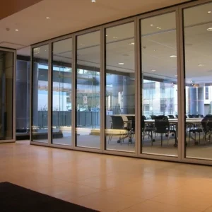 Aluminum Sliding Doors / Collapsing Aluminum Sliding Partition Walls Easy Installation
