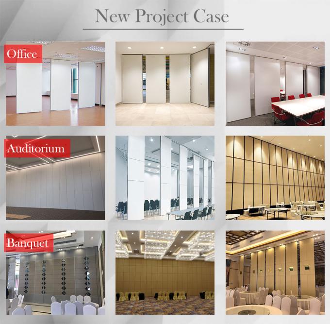 Aluminum Sliding Movable Partition Wall For Restaurant 85 mm Thickness 3