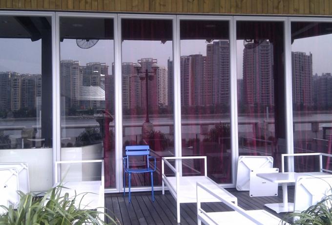 Aluminum Track Profile For Double Glass Acoustic Folding Movable Office Glass Partitions Wall 2