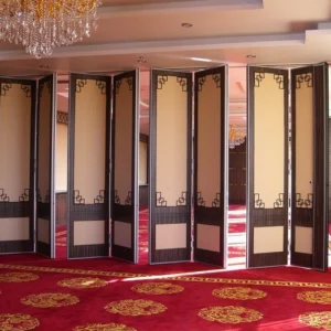Aluminum Track Wooden Surface Movable Partition Walls for Banquet Hall