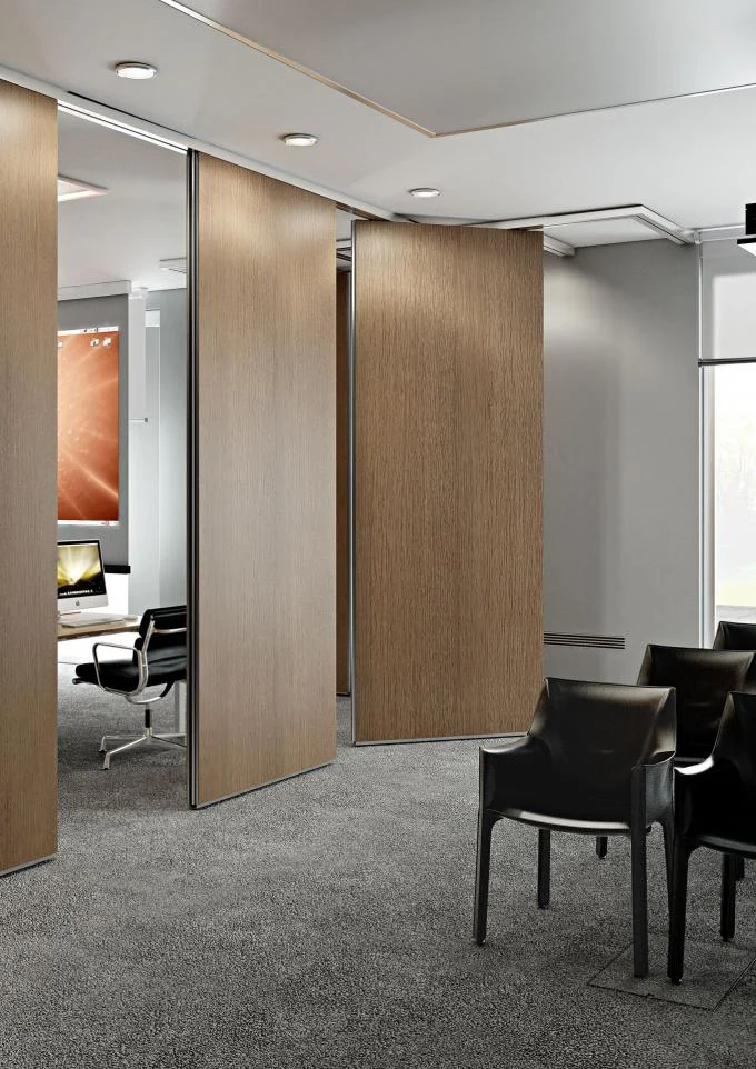 Auditorium Folding Partition Walls / Decorative Melamine Board Sliding Room Dividers 0