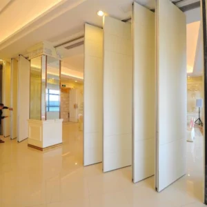 Auditorium Interior Decorated Wooden Movable Partition Walls / Sliding Room Dividers