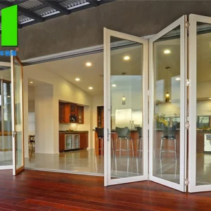 Balcony Aluminium Frame Tempered Bifold Sliding Glass Door And Windows