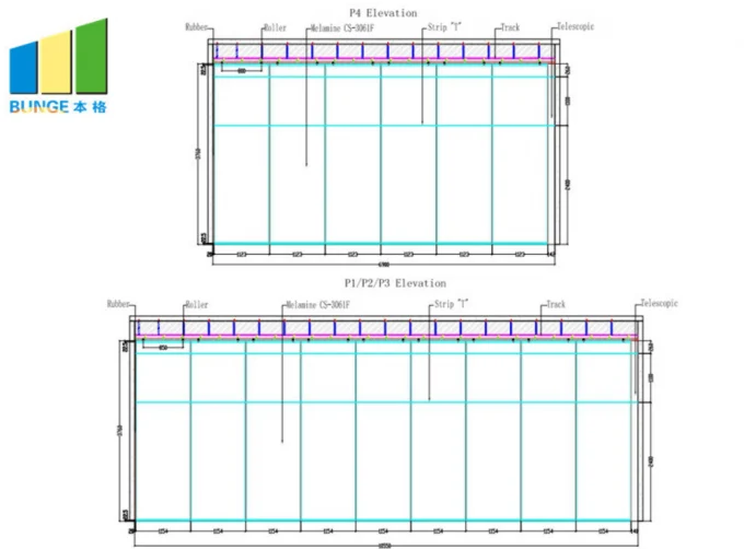 Sound - Proof Acoustic Wall Partitions Panel Folding Acoustic Screens Room Dividers 3