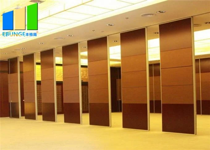 Ballroom Wood Grain Color Collasible Folding Sliding Partition Walls 0