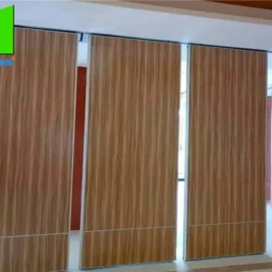 Ballroom Wood Grain Color Collasible Folding Sliding Partition Walls