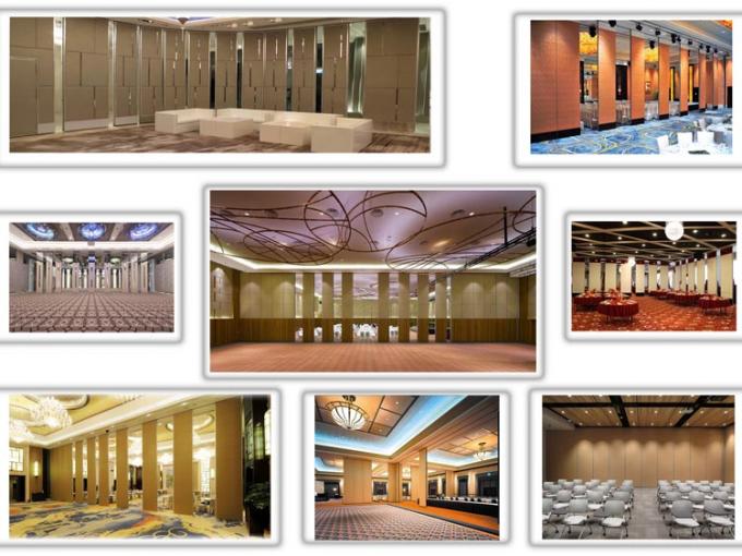 Banquet Hall Acoustic Insulation Sliding Partition Walls No Floor Tracks 0