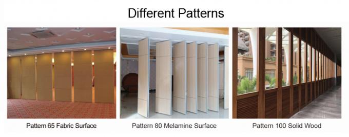 Banquet Hall Acoustic Insulation Sliding Partition Walls No Floor Tracks 1
