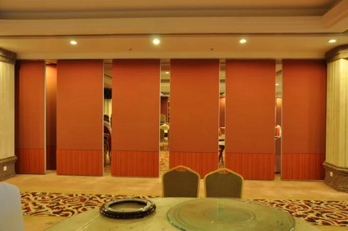 Banquet Hall Acoustic Movable Portable Room Divider Partition Panel by Folding and Moving 2