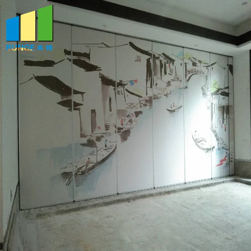 Banquet Hall Acoustic Panel Movable Partition Walls / Sliding Folding Partitions