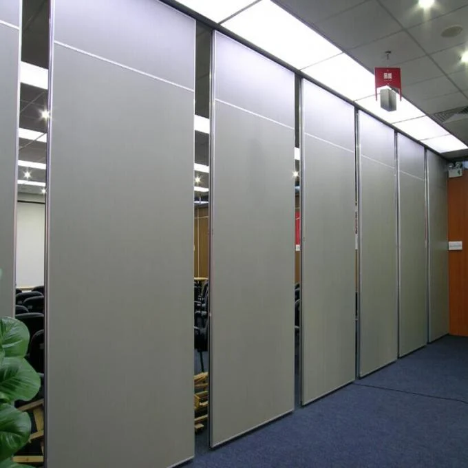 Banquet Hall Acoustic Wooden Collapsible Partition Walls With Double Pass Door 2