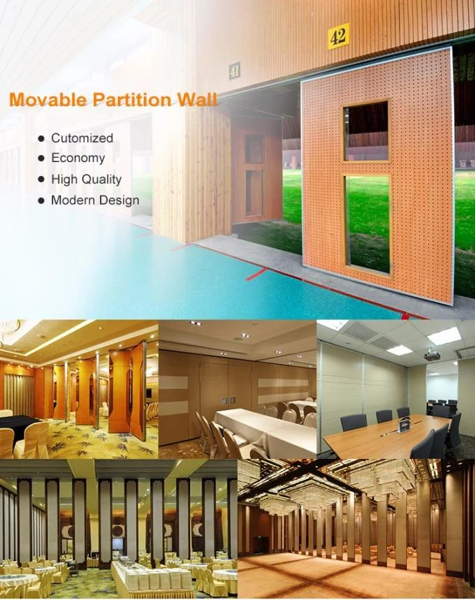 Banquet Hall Aluminum Sliding Partition Restaurant Sound Proofing Movable Partition Walls 3