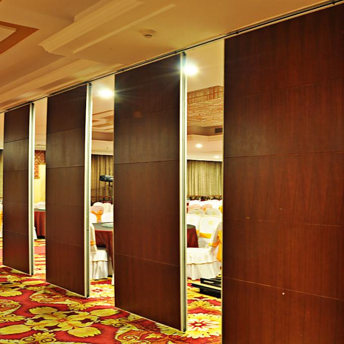 Banquet Hall Movable Partition Walls Soundproof MDF Interior Sliding Wooden Door 0