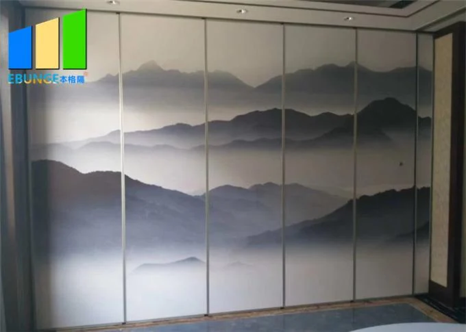 Banquet Hall Screen Fireproof Sliding Movable Acoustic Partition Walls 0