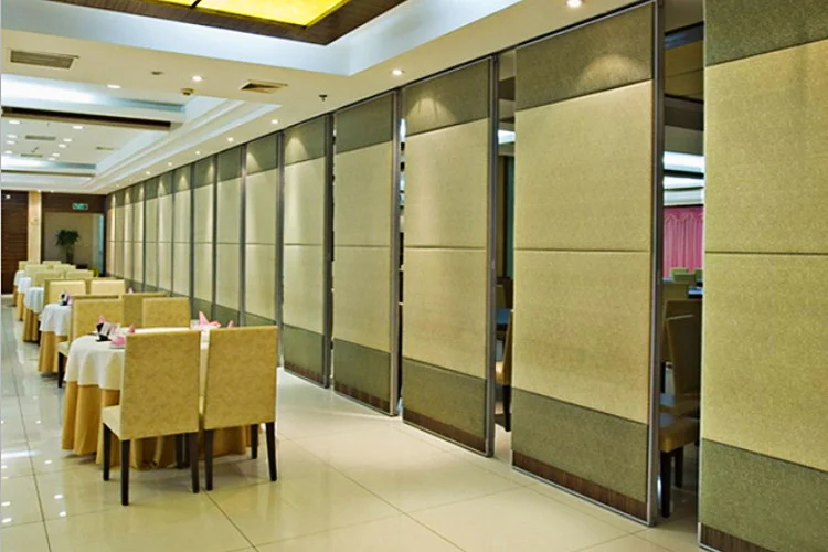 Banquet Hall Sliding Interior Room Soundproof Movable Partition Walls with Passing Door
