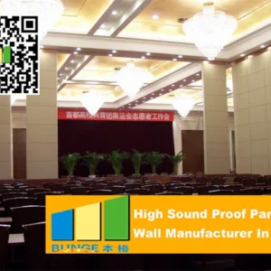 Ceiling Suspended Folding Partition Walls Sound Absorbing For Seminars Room