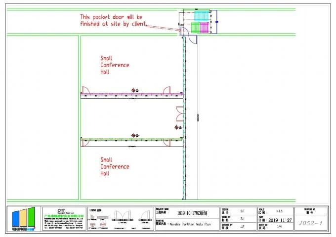 Classroom Operable Wall Functional Control For School Events Hall Room Dividing 4