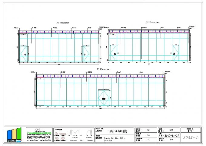 Classroom Operable Wall Functional Control For School Events Hall Room Dividing 3