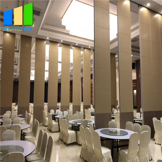 Church Absorbing Movable Sliding Folding Wall Sound Proof Partition Panel With Pass Door 2