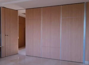 Classroom Folding Partition Walls , 85mm Leather Operable Room Dividers 1