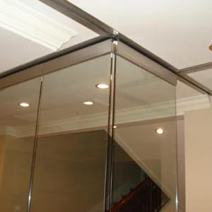 Clip Aluminum Soliding Glass Partition Wall Top Supported For Meeting Room