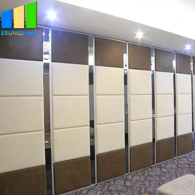 Collapsible Moving Wooden Sliding Folding Door Partition Wall For Banquet Hall Hotel 0
