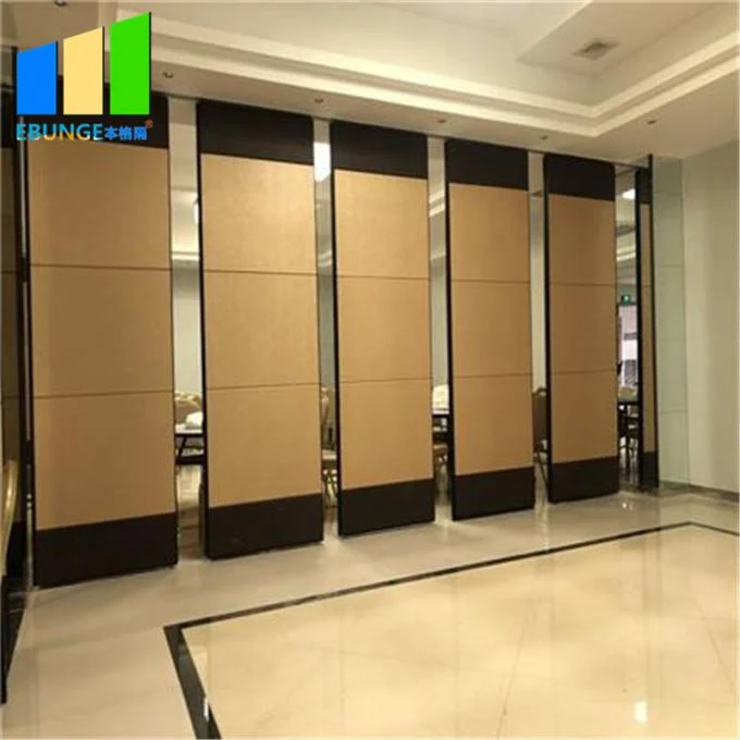 Collapsible Moving Wooden Sliding Folding Door Partition Wall For Banquet Hall Hotel 2