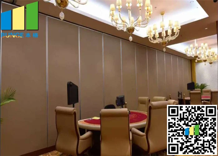 Commercial Laminate Sliding Partition Walls Aluminum Acoustic Movable