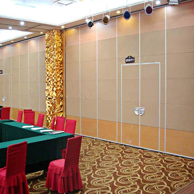 Commercial Operable Sound Proofing Wooden Partition Wall With Aluminum Frame 1