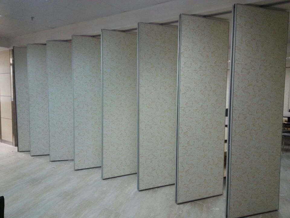 Commercial Sliding Partition Walls / 65mm Thickness Folding Room Dividers