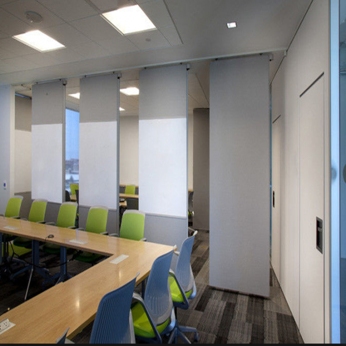 Commercial Used No Floor Track Movable color choose 80 mm Soundproof Operable Wall Partition For Office 2